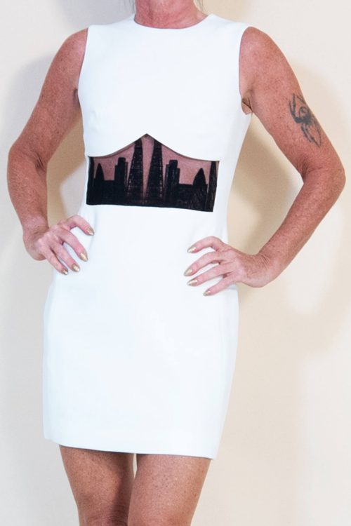 David Koma London White Skyline Dress